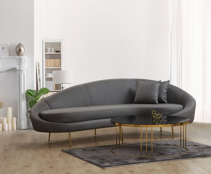 Atelier Del Sofa Sofá de 3 plazas Eses - Dark Grey Atelier Del Sofa Sofá de 3 plazas Eses - Dark Grey